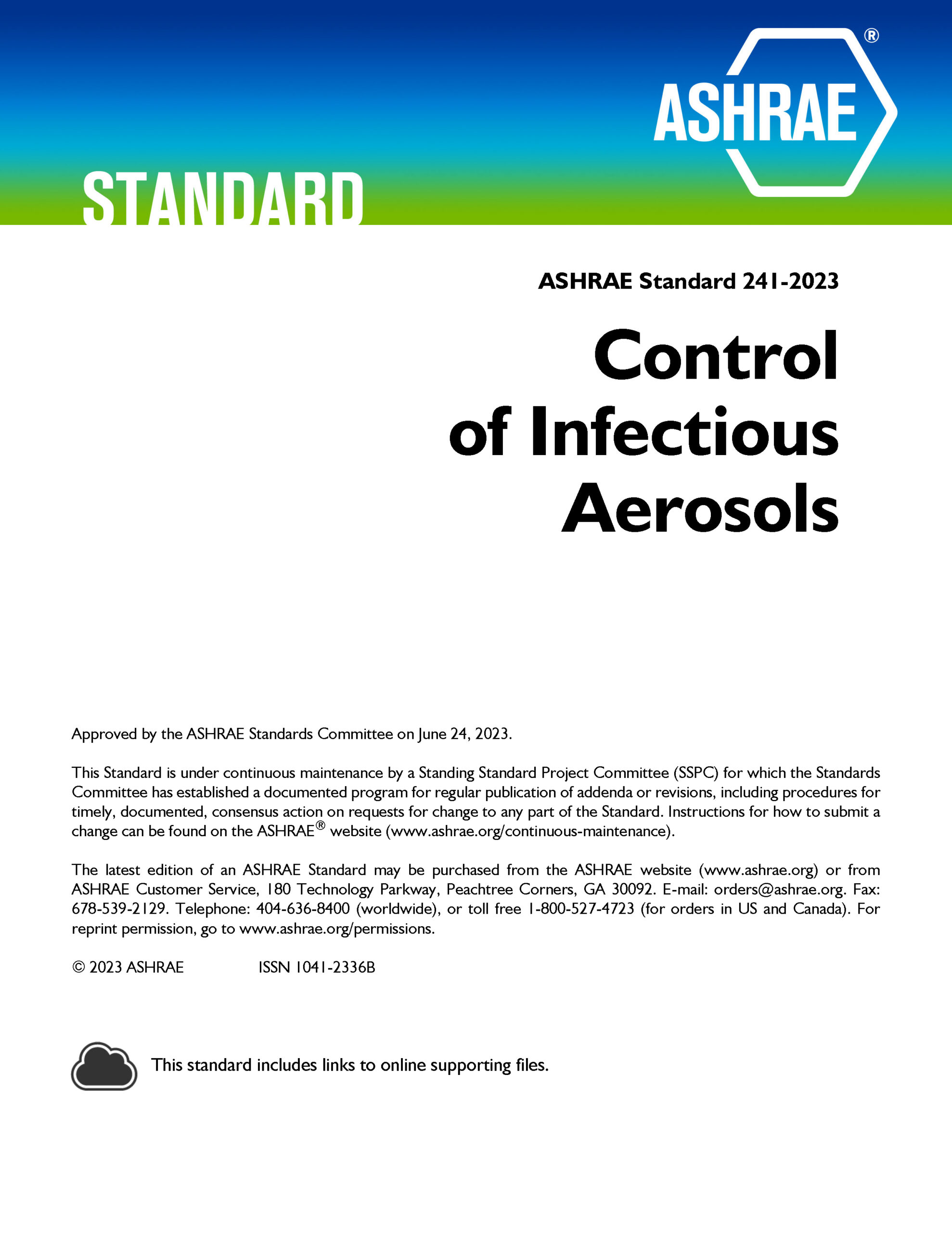 The New ASHRAE Standard 241, Control of Infectious Aerosols Air